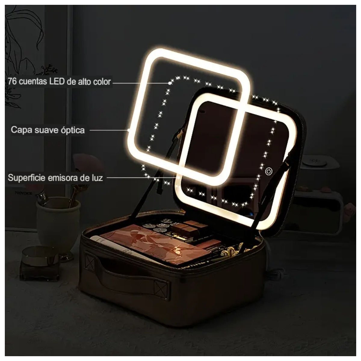 Cosmetiquero con Espejo Luminoso