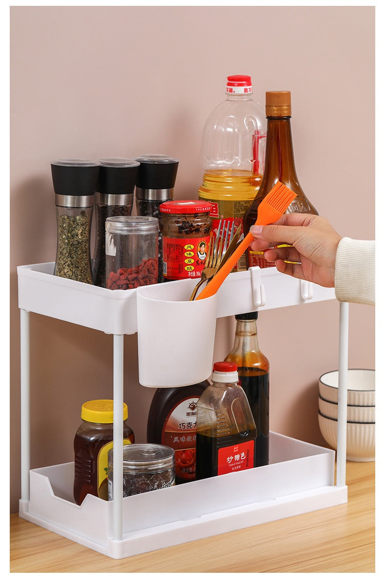 Estante Móvil de Doble Capa – Más Orden en Segundos