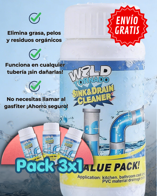 Súper Destapa Cañerías (Pack 3) – Solución Rápida y Sin Esfuerzo