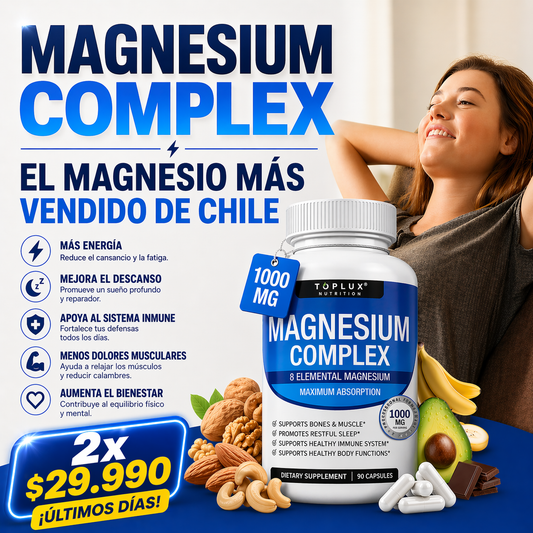 Top Lux Magnesium Complex - 2 frascos x $29.990💪🏼 Descubre el poder del magnesio
