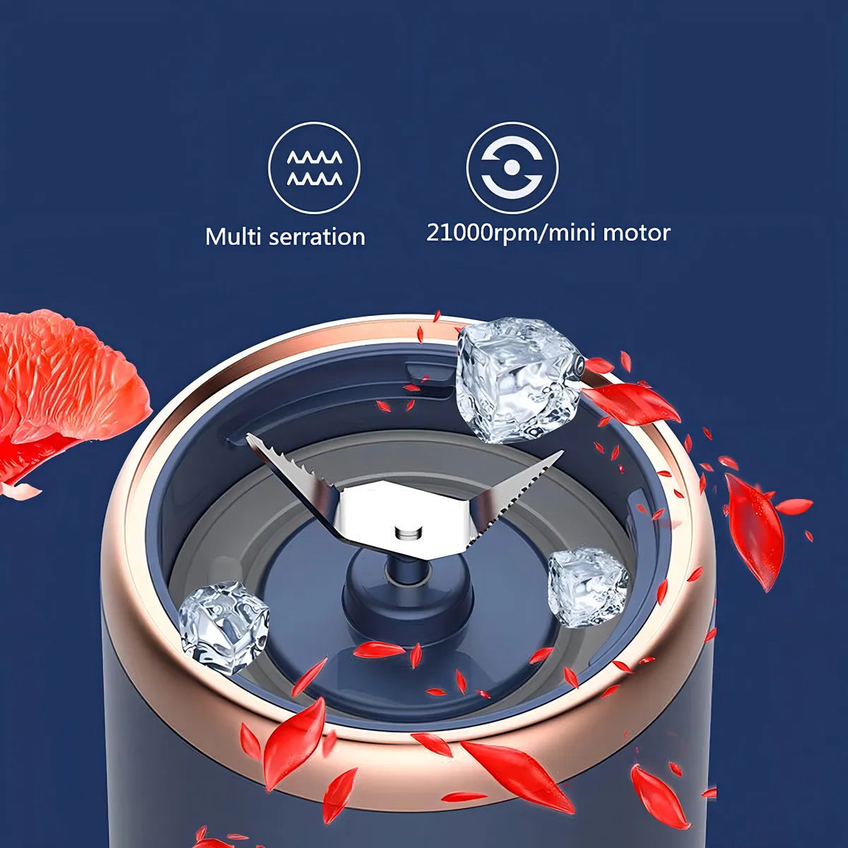 🥤 Licuadora Portátil 6 Cuchillas – Batidos y Jugos Frescos en Cualquier Lugar